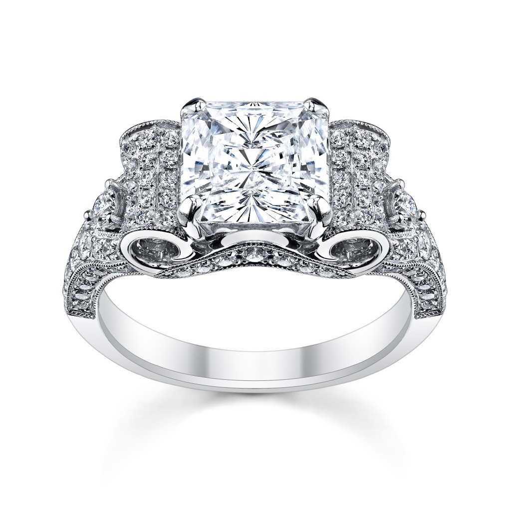 Perfect Heart  Bow Diamond Engagement Rings for the Holidays