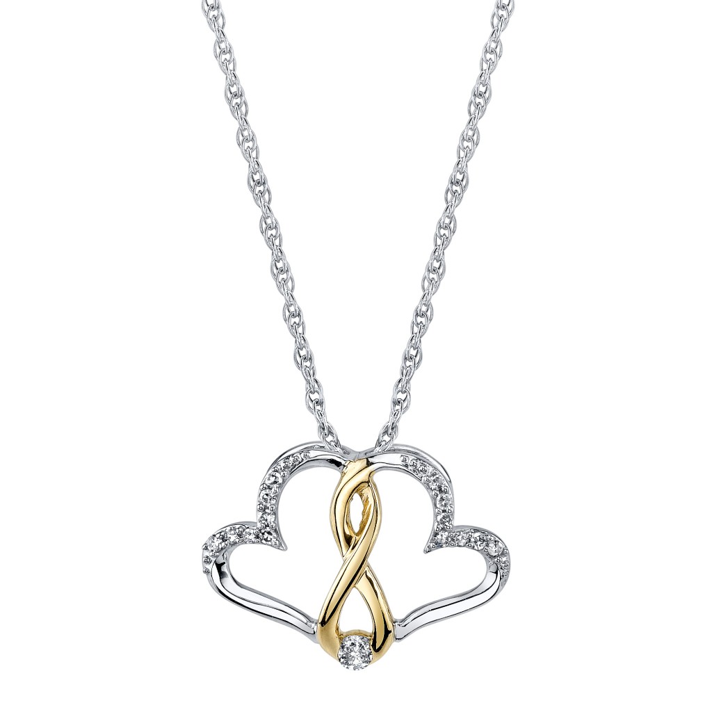 Sterling Silver Heart Diamond Pendant from Robbins Brothers (sku 0394941)