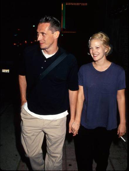 Drew Barrymore and Jeremy Thomas