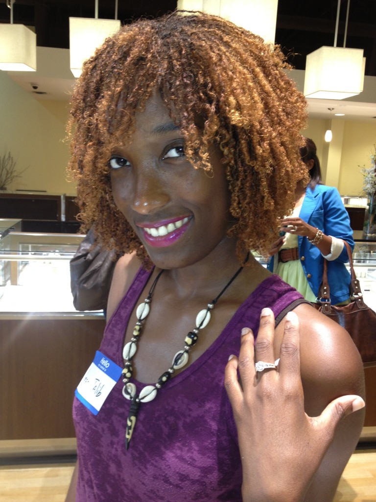 Fashion Blogger Imani Talib's beautiful bright smile matched the sparkling bling she tried on.