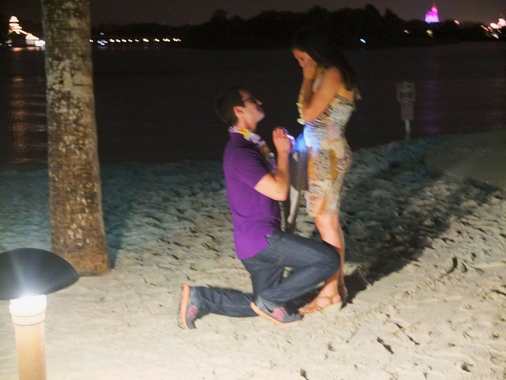 James proposed to Danielle at Disney's Polynesian Resort! So romantic.