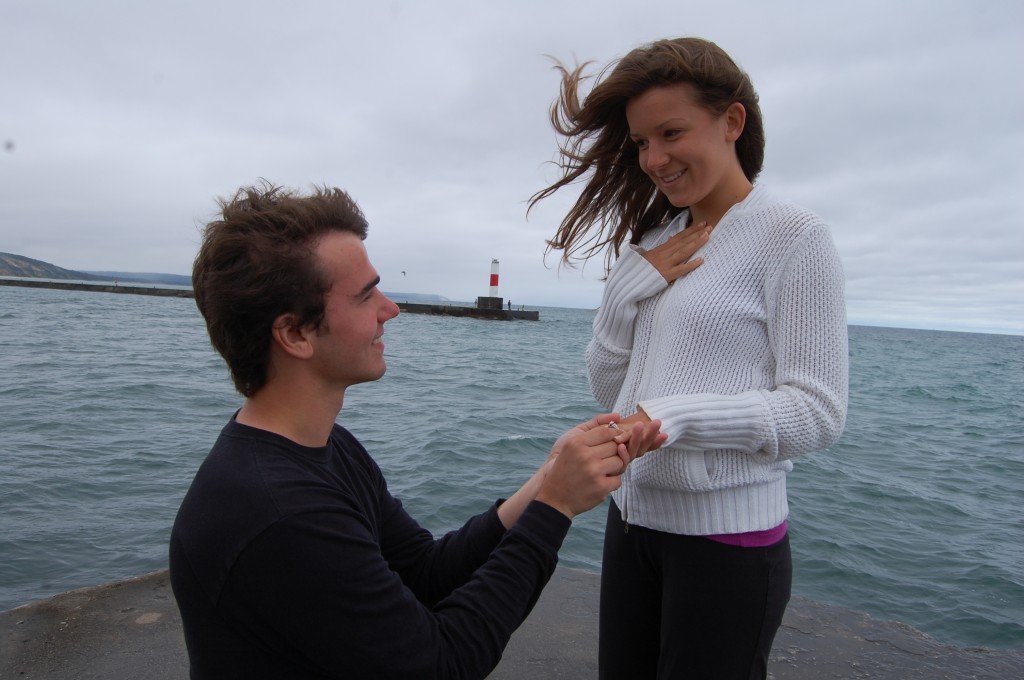 Just Engaged! Corey Clark and Alexa Mason from Dryden, Michigan