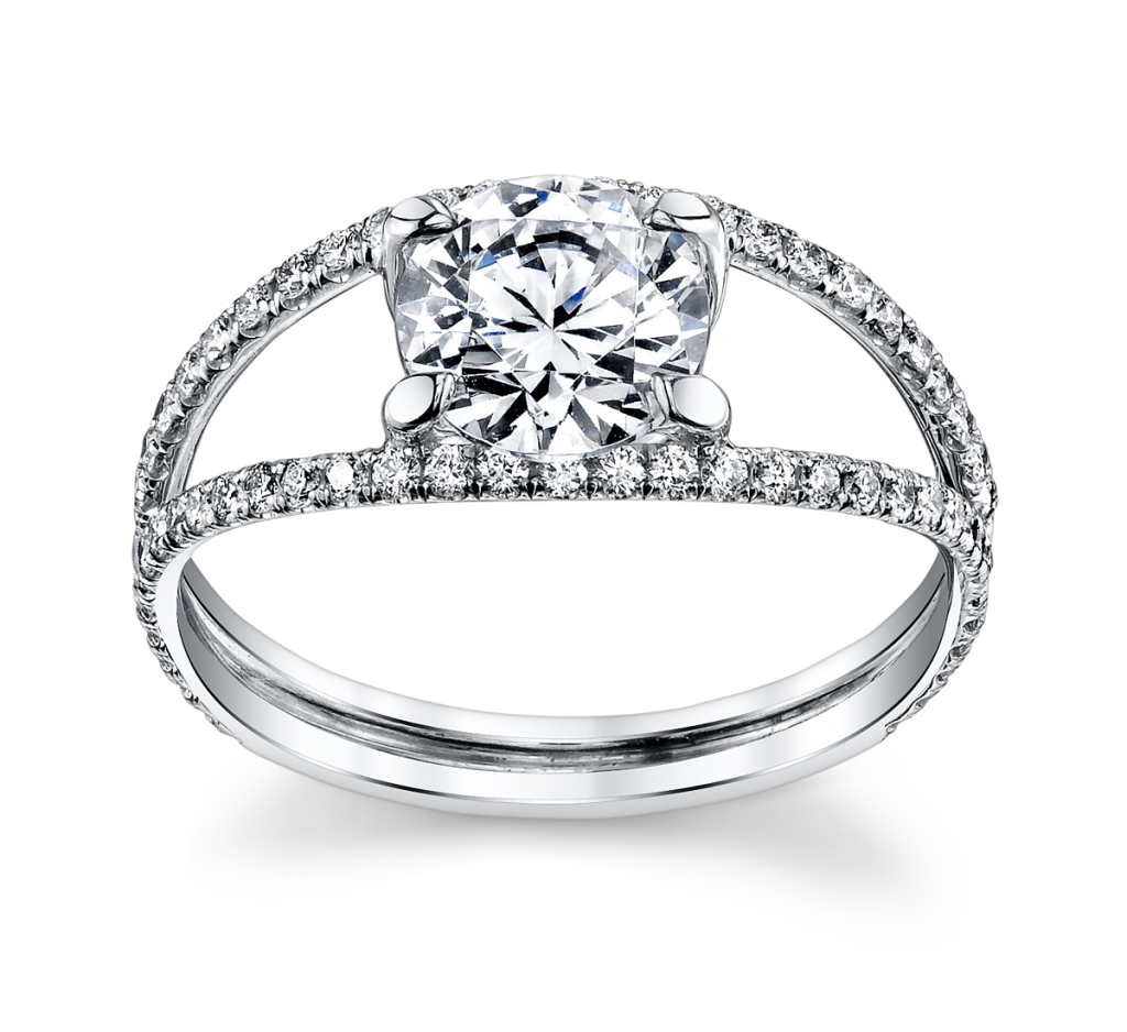 Danhov open shank engagement ring. Sku0393465 available at www.RobbinsBrothers.com