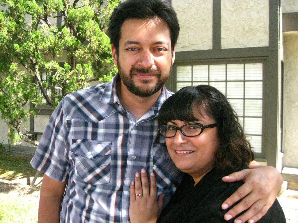 Just Engaged! One of our very own, Robbins Brothers' visual merchandising coordinator Brandy Velasquez & fiance Leon.