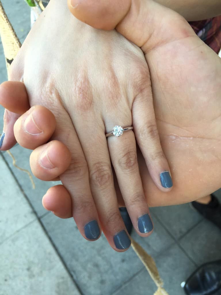 The timeless solitaire Kaitlin said yes to. 