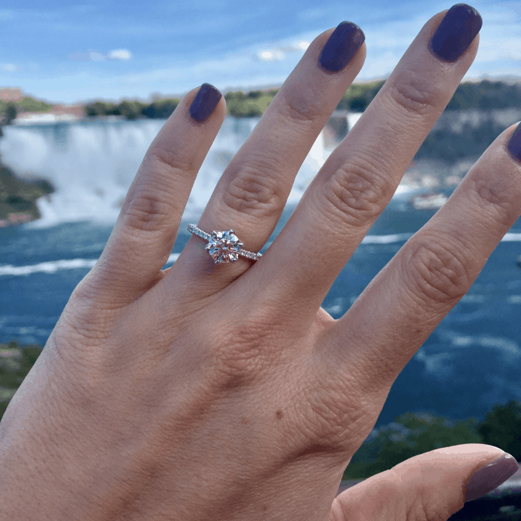 Six Prong, Round Diamond Engagement Ring Setting by A. Jaffe | SKU: 0409045