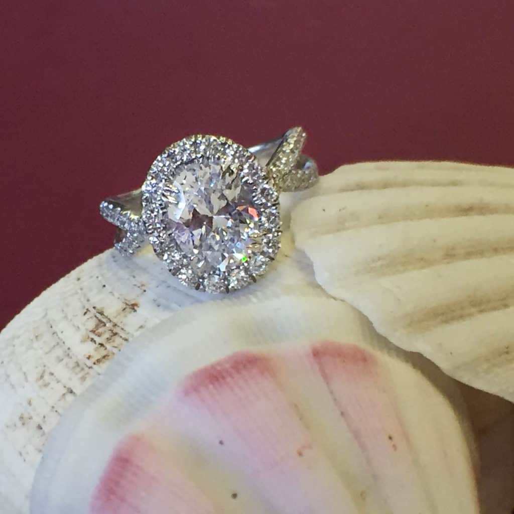 Oval Diamond Engagement Ring Setting by Michael M. | SKU: 0405027