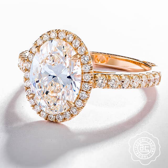 Tacori's elongated trend-right oval engagement ring