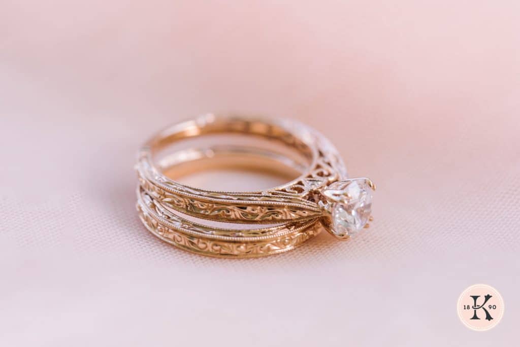 kirk kara engagement + wedding ring