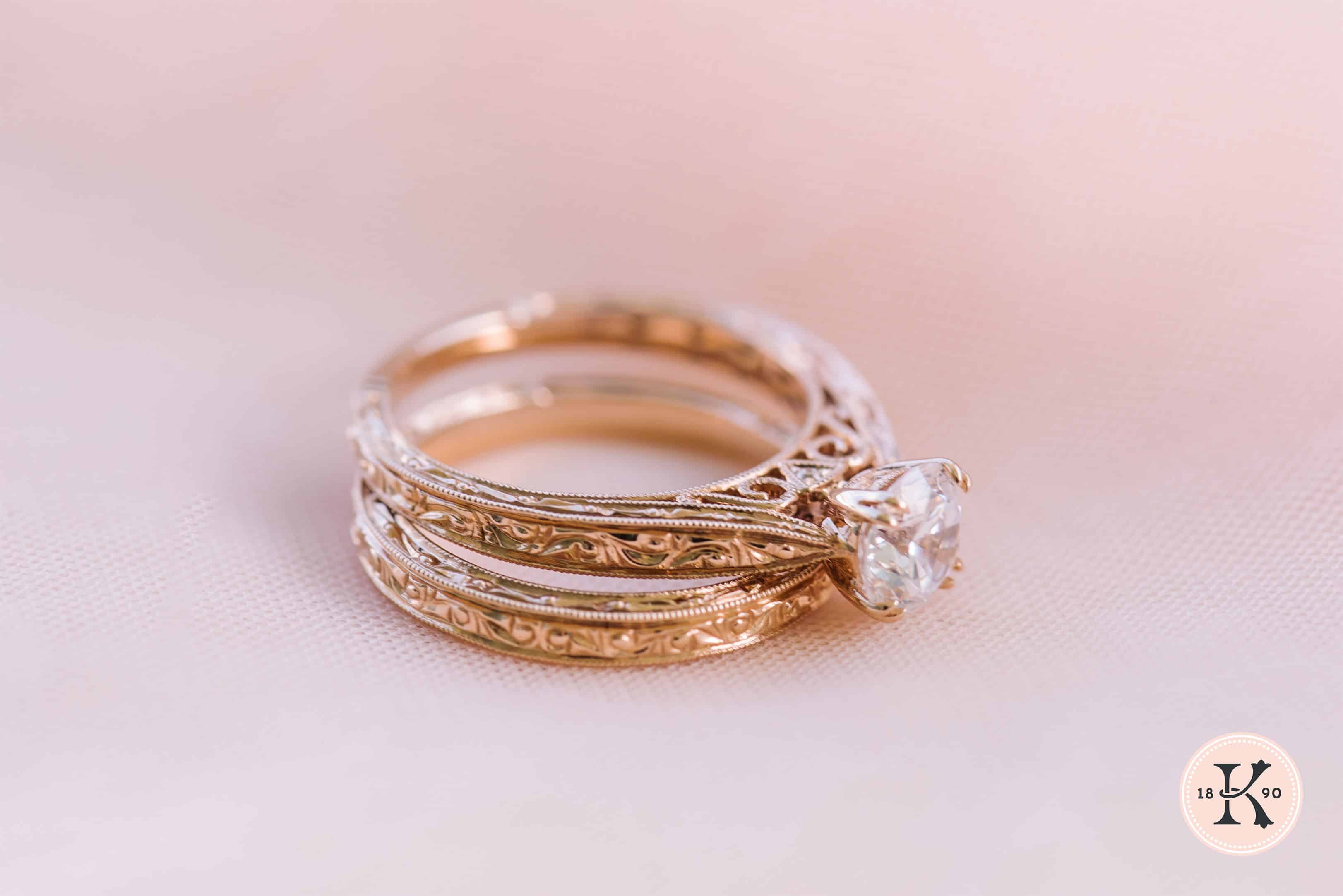engagement and wedding ring