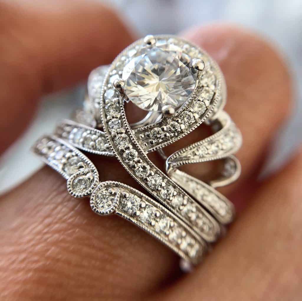 Jessica Exquisite Sterling Silver Wedding Set – Eternal Gems