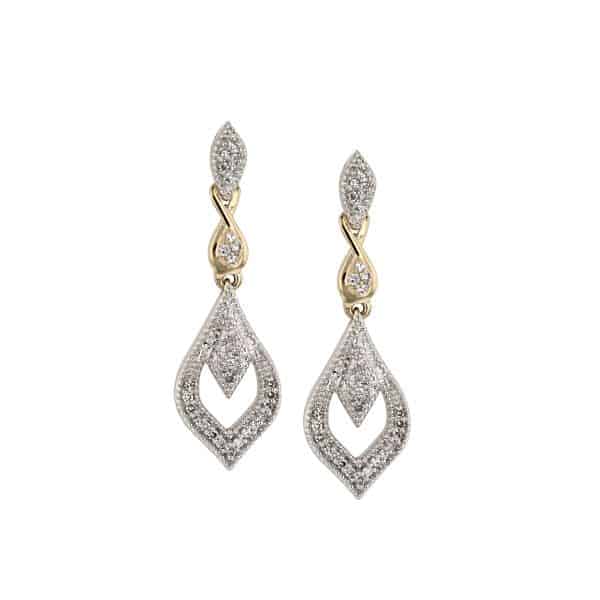 summer jewelry - two tone drop earrings