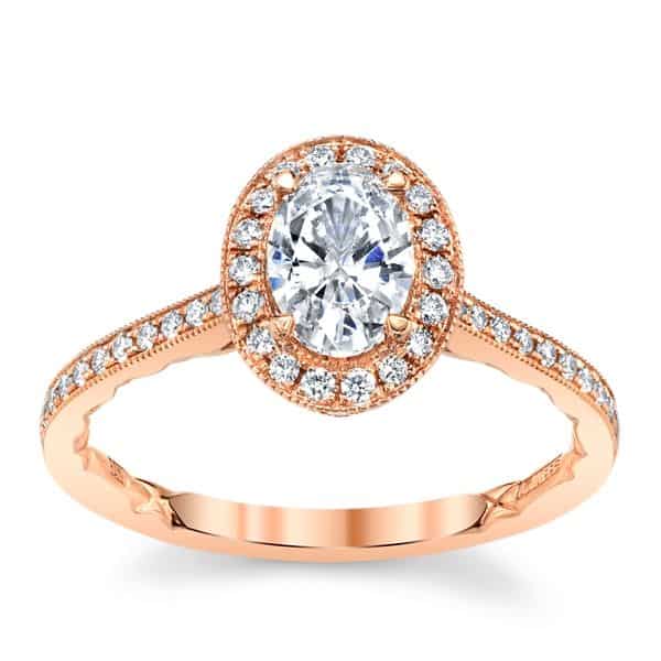 A.Jaffe halo diamond engagement ring