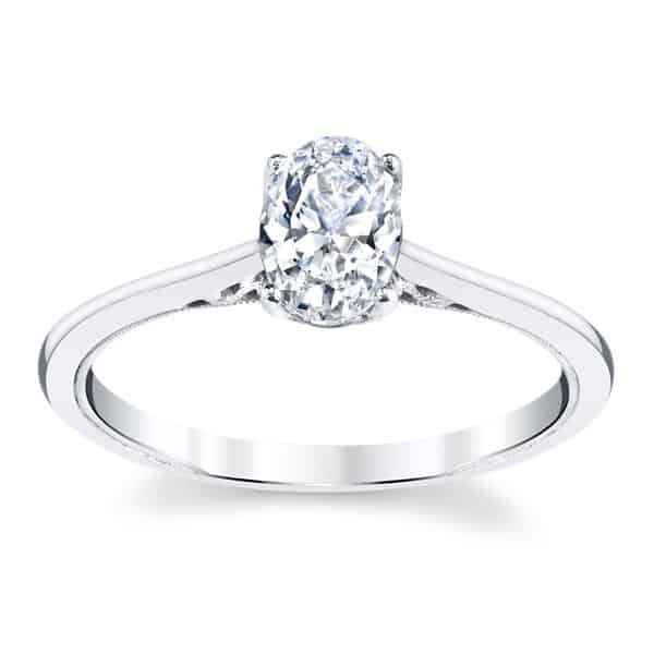 Kirk Kara solitaire diamond engagement ring