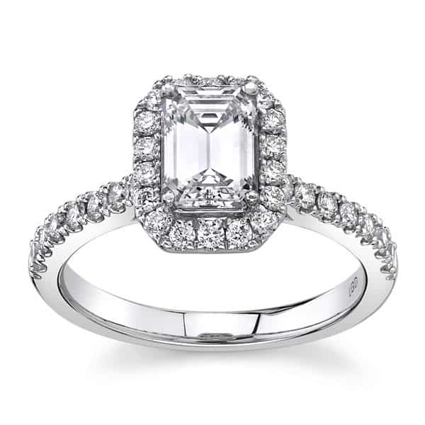 white gold lab grown diamond engagement ring