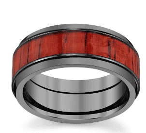 zirconium men's wedding band