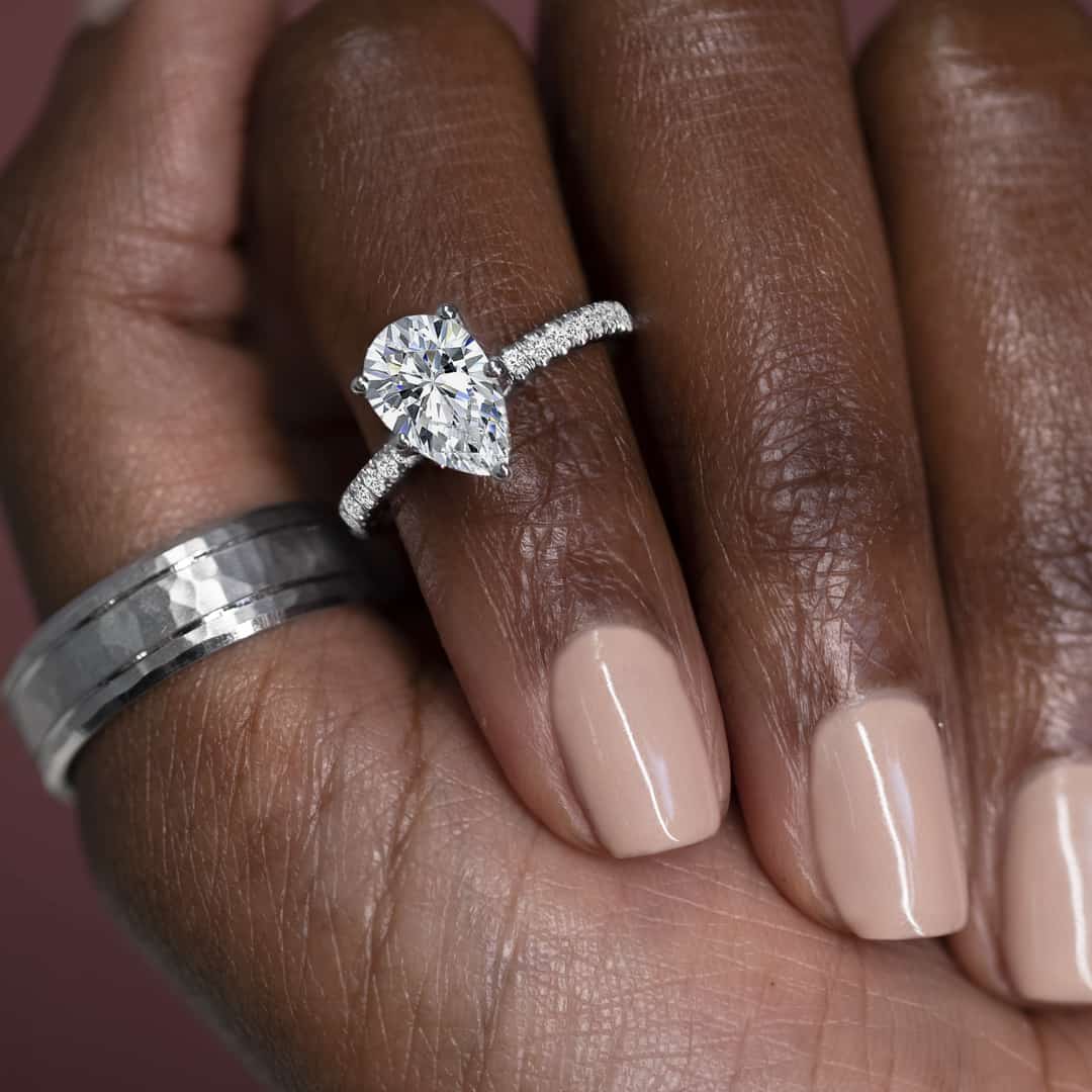 pear-shaped diamond engagement ring