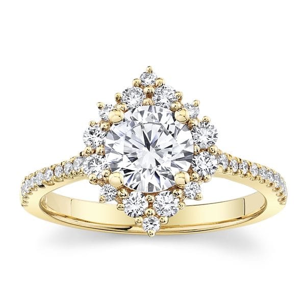 vintage floral engagement ring