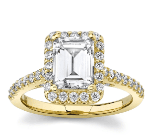 vintage emerald cut diamond engagement ring