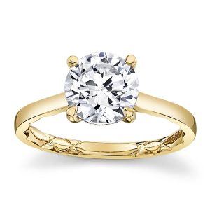 A.JAFFE 14k yellow gold diamond engagement ring setting