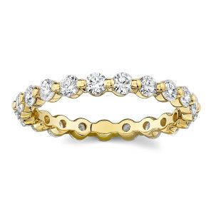 A.JAFFE 14k yellow gold diamond wedding band, 1 carat total weight