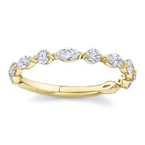 A.JAFFE 14k yellow gold diamond wedding band