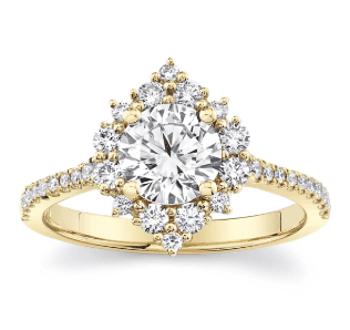 vintage halo engagement ring
