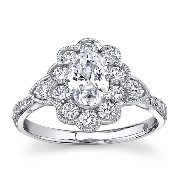 white gold diamond engagement ring setting