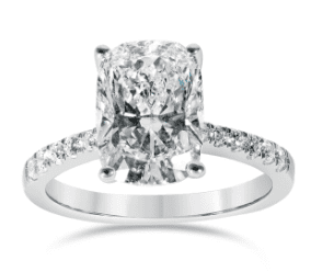 cushion cut diamond engagement ring
