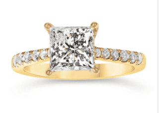 princess cut solitaire engagement ring