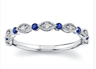 gemstone wedding band