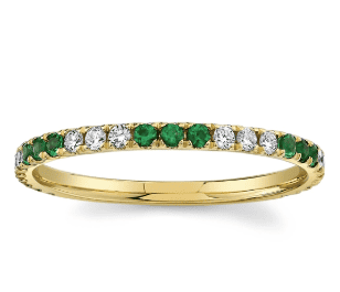 gemstone wedding band