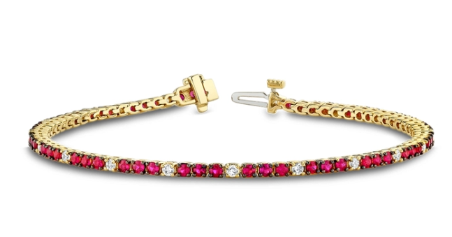 ruby tennis bracelet