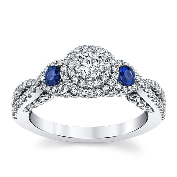 sapphire diamond engagement ring