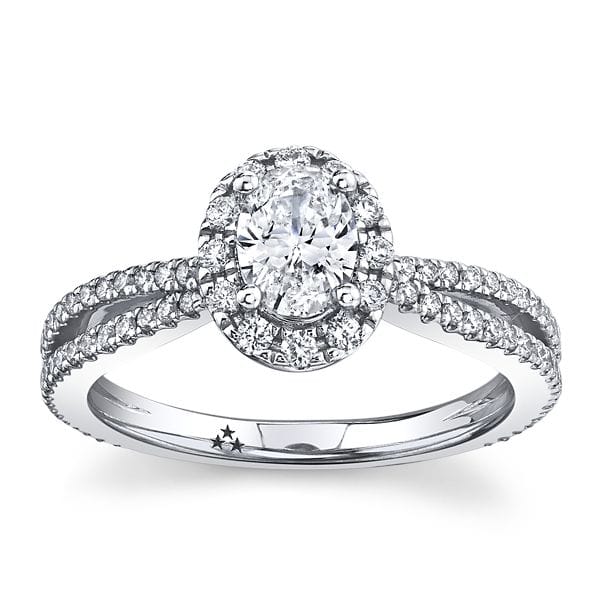 white gold vintage engagement ring