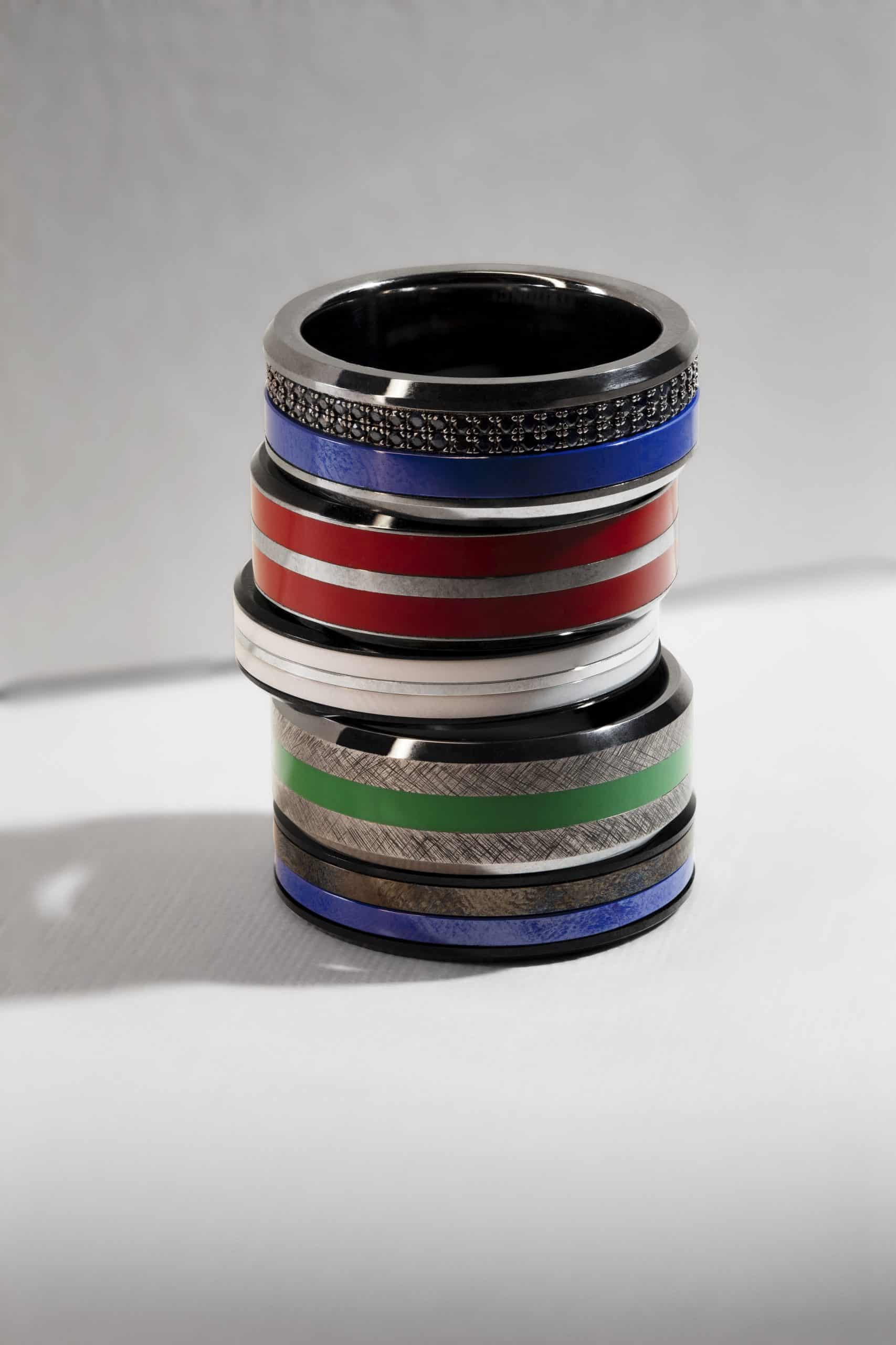 men's colorful wedding bands