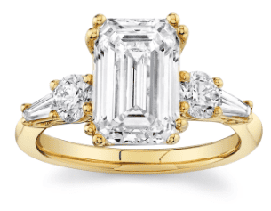 emerald cut diamond engagement ring