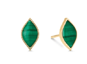 green malachite earrings