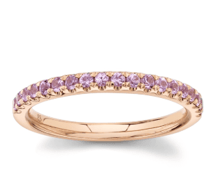 rose gold and pink sapphire ring