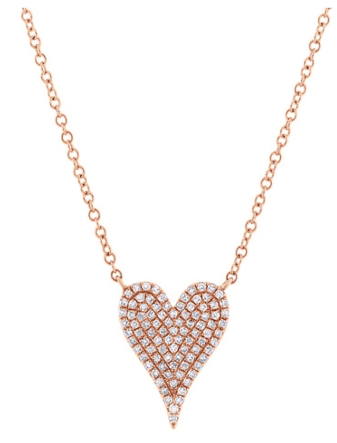 rose gold heart pendant