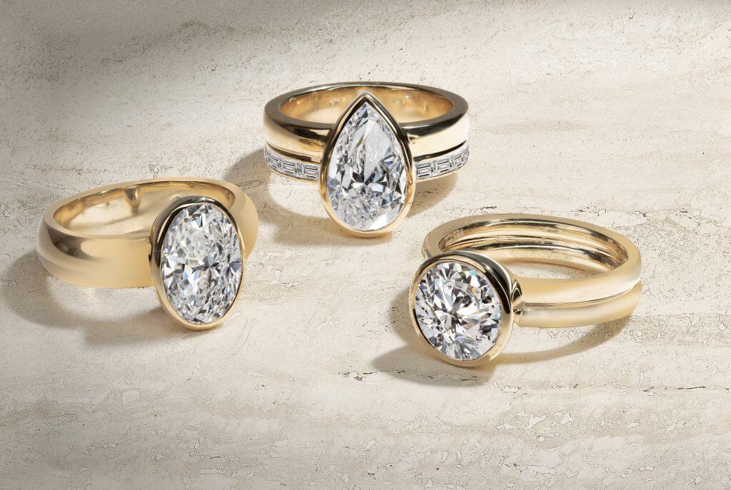 bezel like settings engagement ring