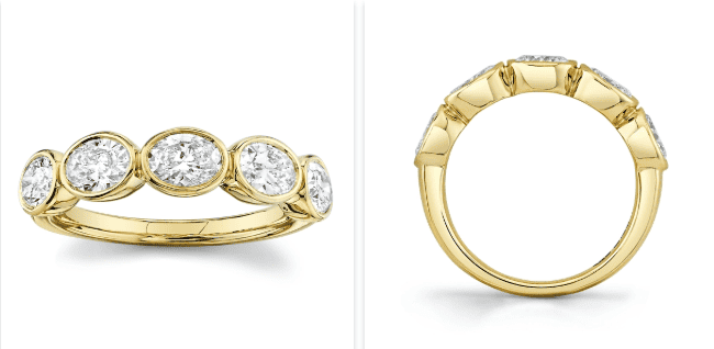 half eternity diamond wedding anniversary band